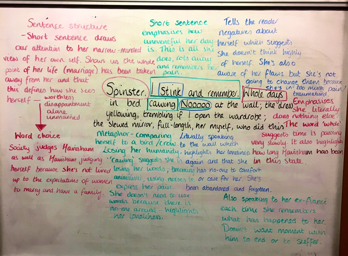 More fantastic annotations of Havisham by National 5 today ⭐️🤩⭐️