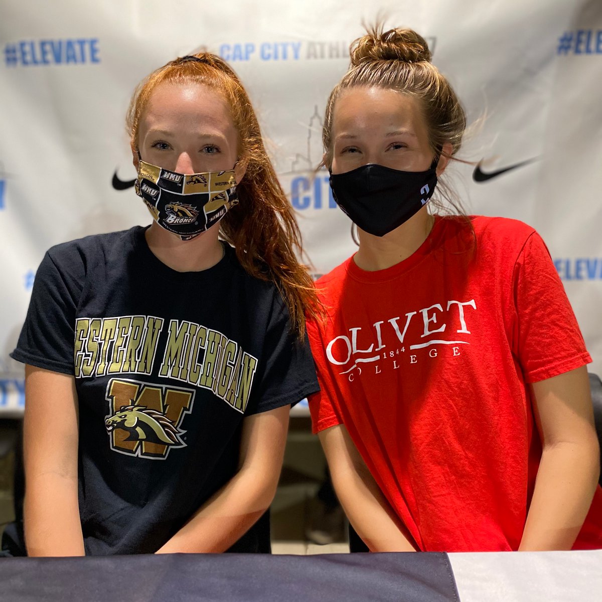 CapCityAthletic's tweet photo. Congrats to this Cap City and Mason Bulldog pair, Katie Goss &amp; Lauren Pekrul for their achievements - heading off the play soccer in college is pretty darn cool! @Mason_gsoccer @OlivetWSoccer @WMUWomensSoccer @gosskatie0 https://t.co/5UyGGz48X5