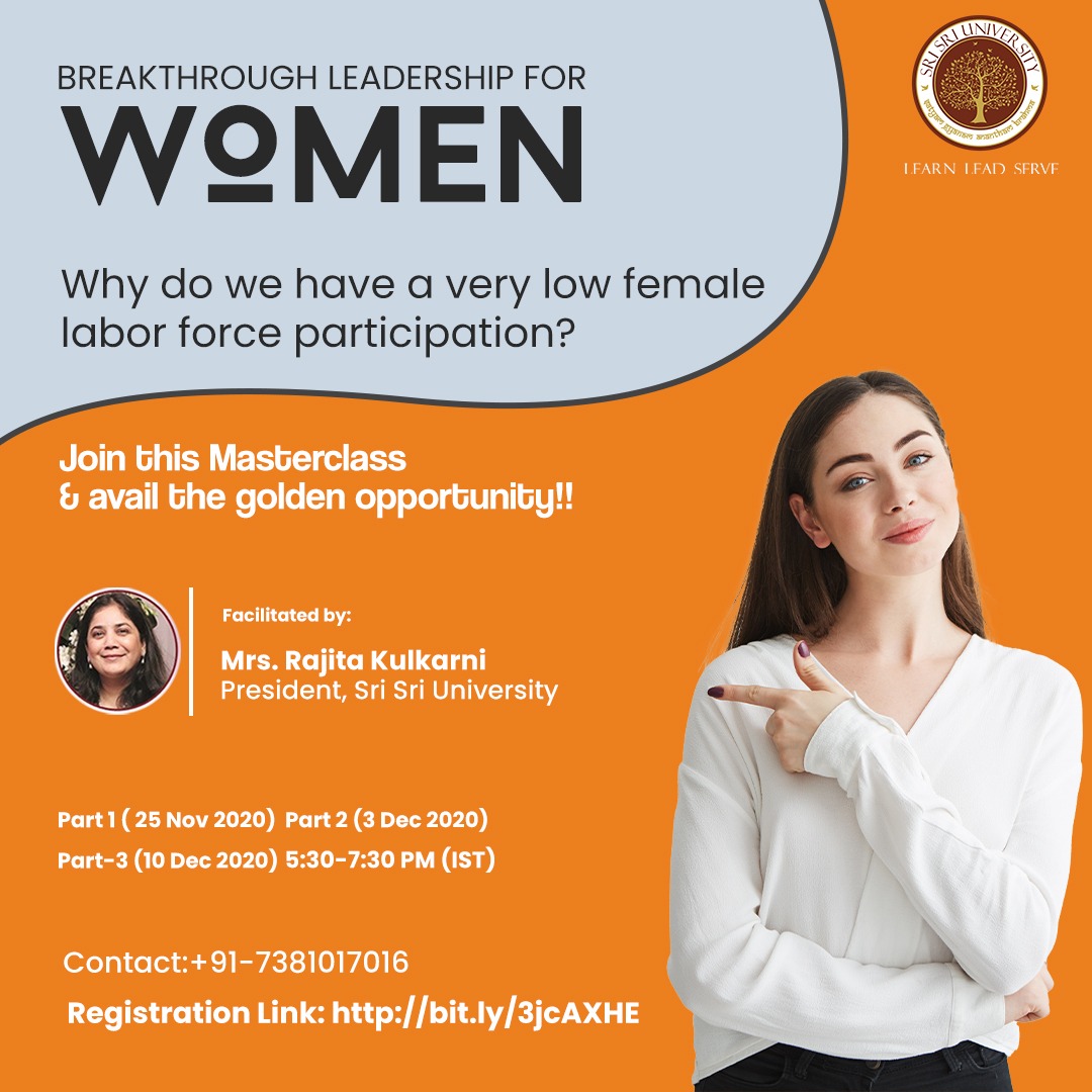 SriSriU's tweet photo. Percentage of women in senior management roles globally grew to 29% in 2019!Still there's a paucity of women leaders in boardrooms &amp; at the helm of #Corporate power, which has sparked a debate over the years. Find out why, join this #Masterclass!

Register:https://t.co/79j8Cysb5w https://t.co/fdqEtnZX59