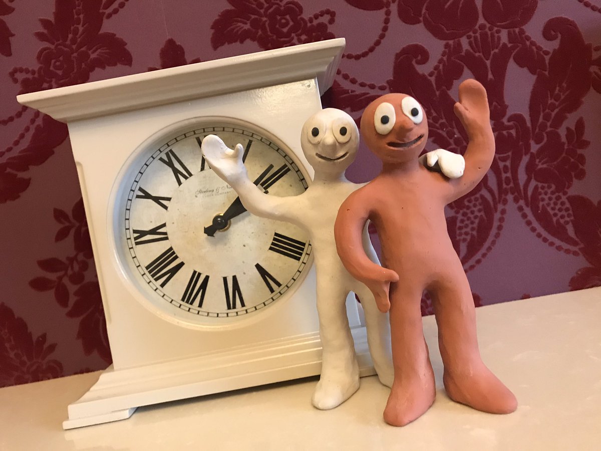 Kidzcoolit's tweet photo. .@NowTV I dare say I’ll keep fiddling - but here’s our finished Morph &amp; Chas!!! https://t.co/NcE2SC0nA5 #NowTV #MorphModelMaking #WednesdayWisdom #WednesdayMorning  #WednesdayMotivation #EarlyBiz .@aardman .@PeteLordAardman .@SproxtonAardman .@jimparkyn .@AmazingMorph https://t.co/SfKniyuL1M