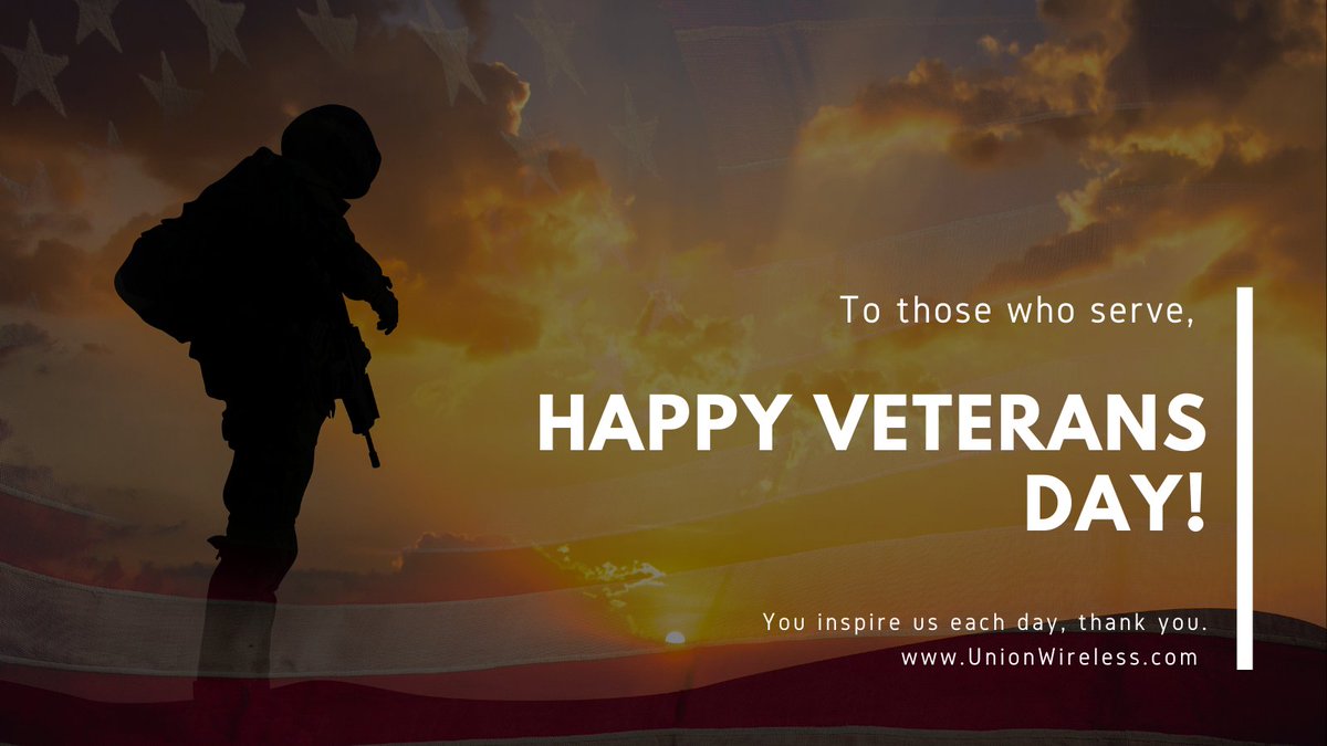Take the opportunity this year to honor and remember those who were willing to give all. 🇺🇸
#UnionWireless, #VeteransDay
go.unionwireless.com/UnionVets