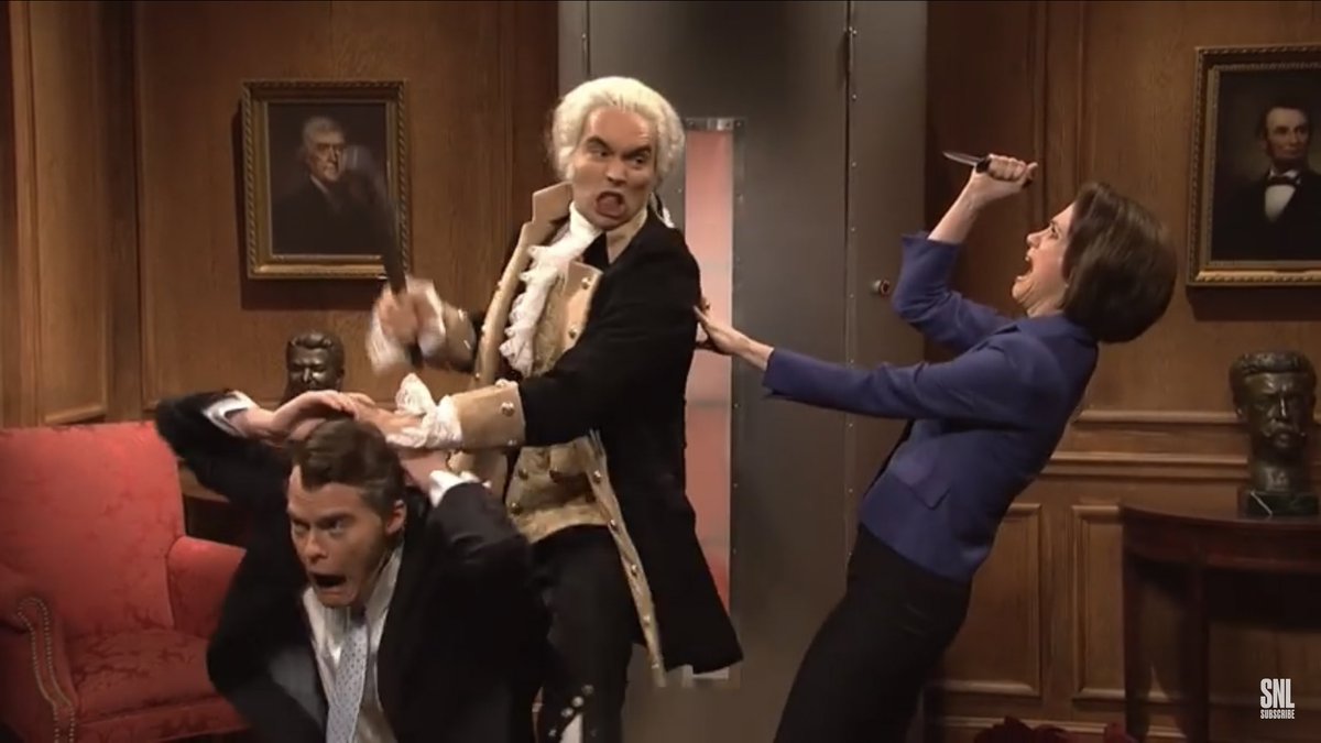 Hatcher78's tweet photo. Hey @OANN I found evidence of election fraud. Pictures of Nancy Pelosi traveling in time to murder George Washington and steal the very first Presidency for Joe Biden https://t.co/3TIamTR8fl