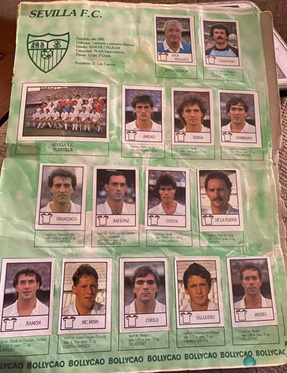 PSRamonVazquez's tweet photo. Buenas tardes, prueba de agudeza visual y buena memoria. ¿Sabríais decir a que año pertenece esta plantilla de nuestro @SevillaFC, en la que aparece nuestro Ramón Vázquez? https://t.co/mgWAf9MK4q