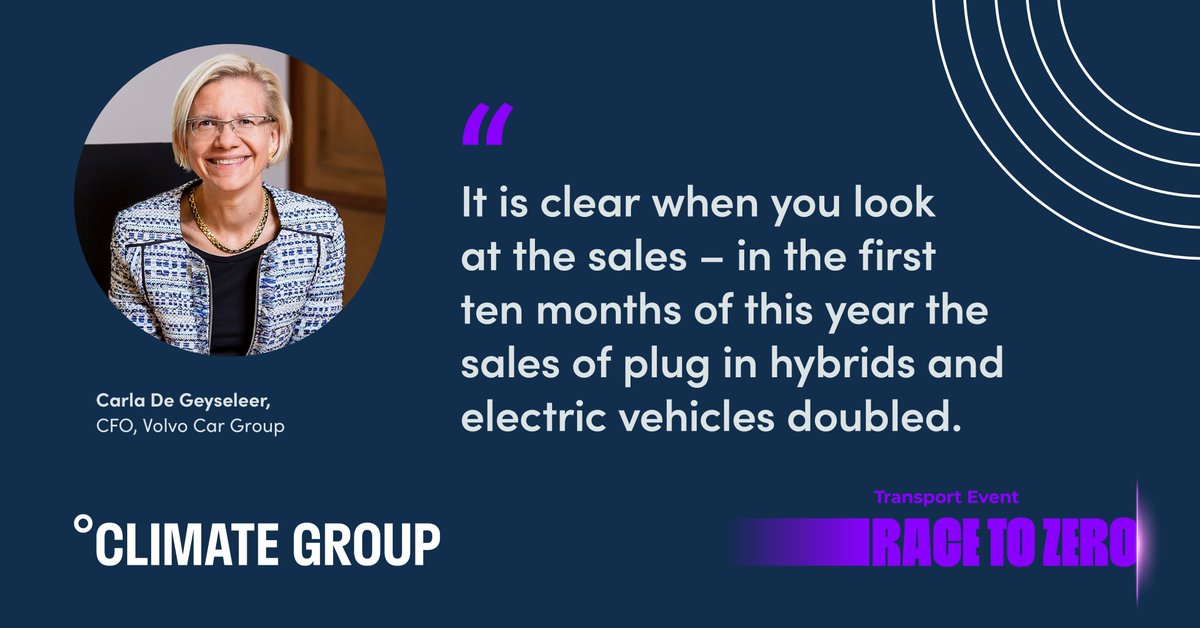 And a fantastic contribution to the panel from Carla De Geyseleer at  @volvocars. It's all there in the numbers! #RaceToZero