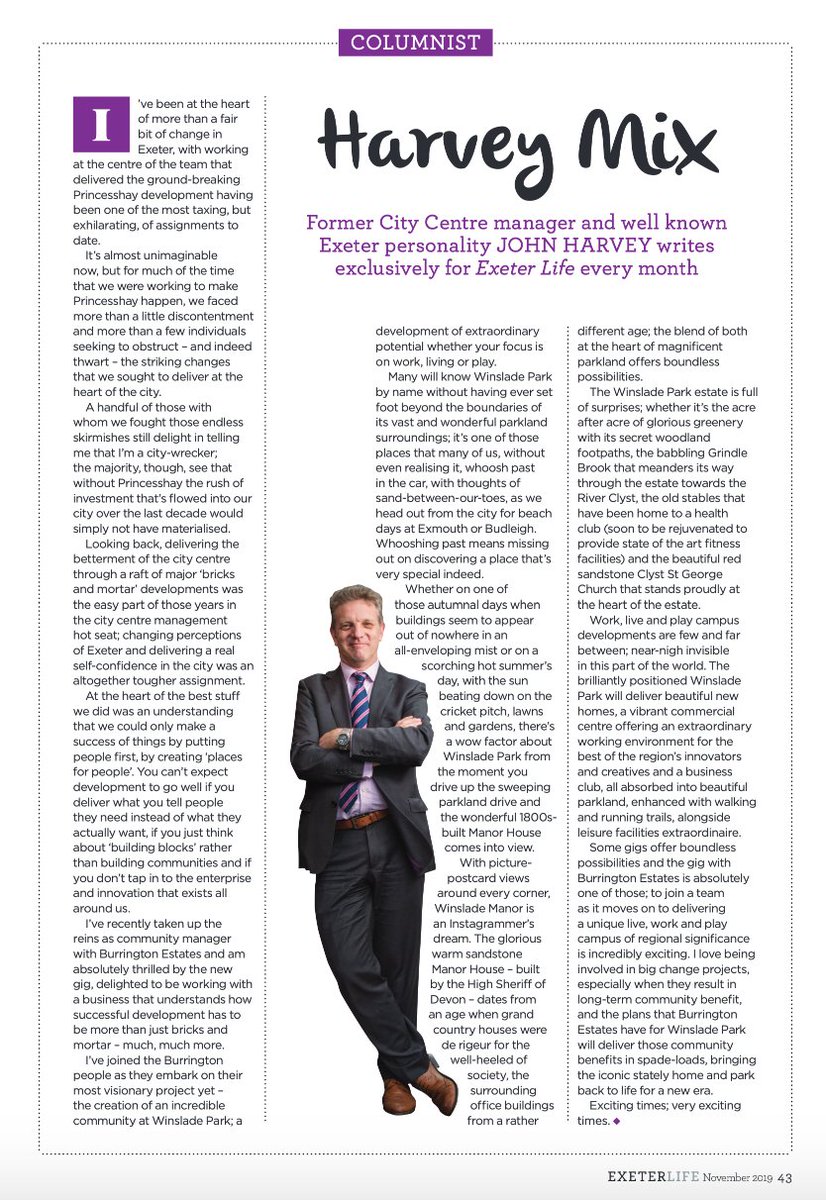 John Harvey 💜 🌹🇺🇦 (@mr_john_harvey_) on Twitter photo Last November I wrote in #ExeterLife about <a href="/BurringtonEstat/">Burrington Estates</a>'s incredible #WinsladePark development - that will deliver outstanding offices, stunning new homes and superb leisure facilities... #Exeter #LegacyProject #Wellness
bit.ly/2IpuKuc Last November I wrote in #ExeterLife about <a href="/BurringtonEstat/">Burrington Estates</a>'s incredible #WinsladePark development - that will deliver outstanding offices, stunning new homes and superb leisure facilities... #Exeter #LegacyProject #Wellness
bit.ly/2IpuKuc