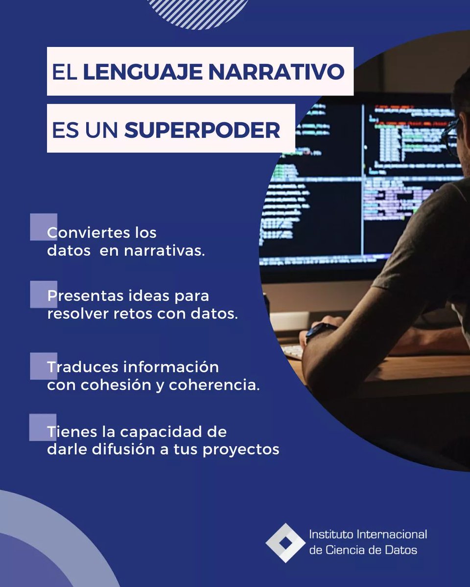 El lenguaje narrativo es una de las herramientas más valiosas del ser humano, pero ¿por qué es tan importante para un Científico de Datos?

 Descúbrelo aquí:

bit.ly/2IrtR4cv