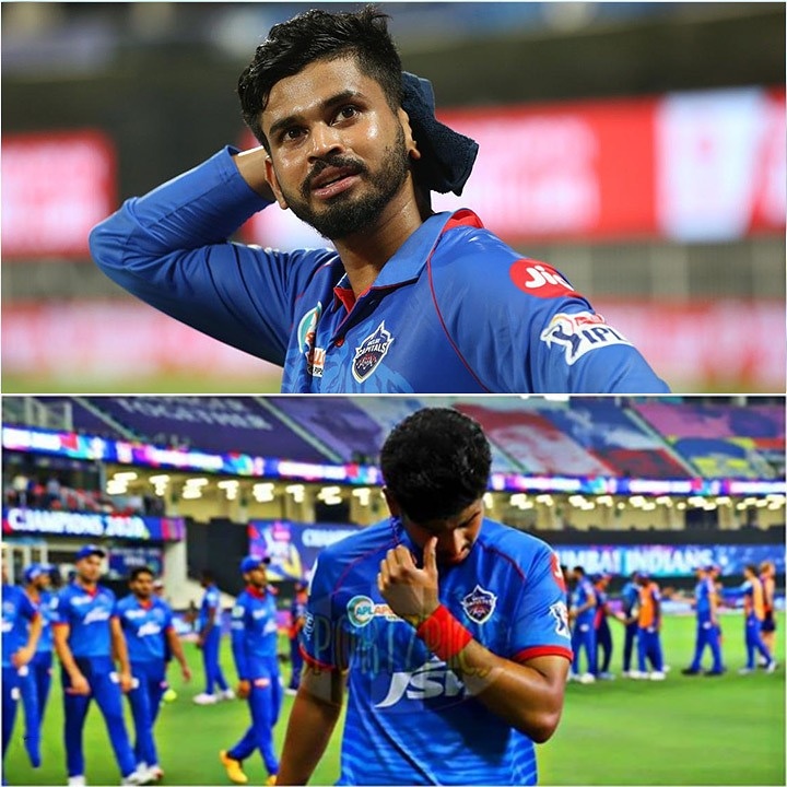 CricAirOfficial's tweet photo. Most heart breaking pic Tears in Shreyas Iyer's eyes.

#CricAir #CricAirOfficial #Dream11IPL #IPL #IPL2020 #AllThingsCricket #MIvDC #MIChampion5 #Believe✋ #MI #OneFamily #ShreyasIyer #DC https://t.co/A3nMOxtWo3