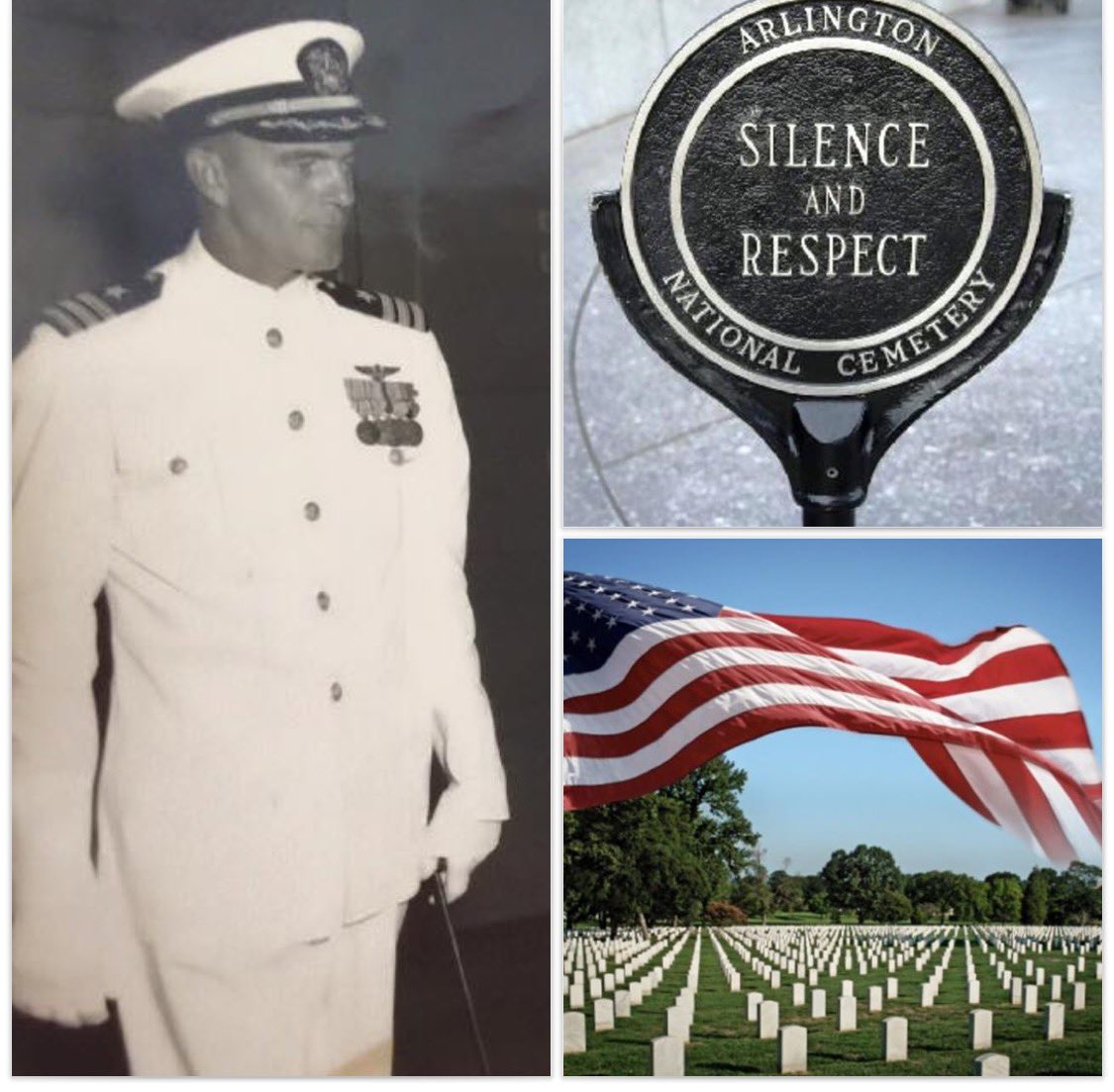 CarterSuz's tweet photo. People talk about patriotism in very distorted ways these days. This wonderful man was patriotic.  WWII. Korea. Vietnam. Arlington. Captain WA Atkins USN. Best dad ever. ❤️ Thank you to all current and former veterans. 🇺🇸 https://t.co/xS21CpY7g7