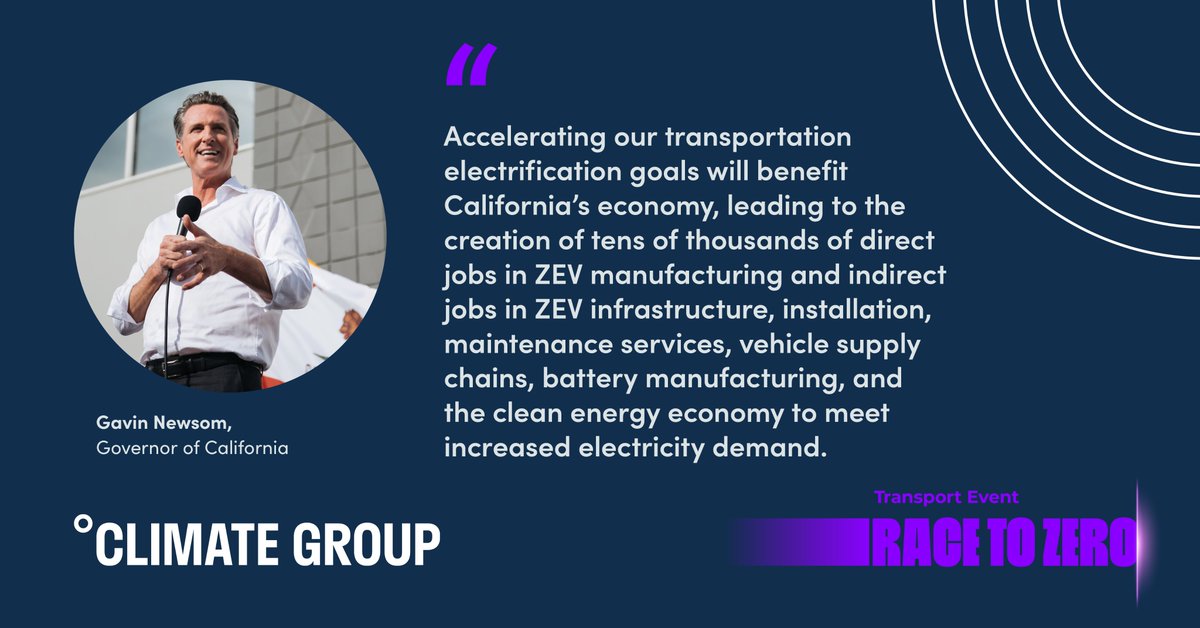 Next up, an address from an amazing climate leader from the US. A fantastic contribution from  @GavinNewsom  #RaceToZero