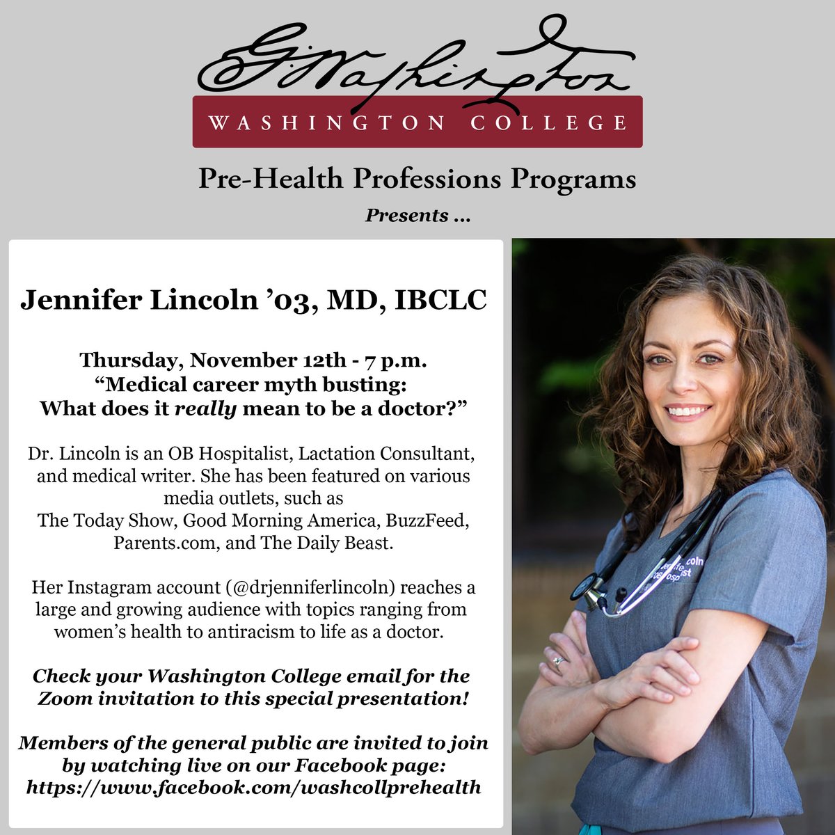 WashCollPHP's tweet photo. Members of the general public can join us for our second presentation by @DrJenLincoln tomorrow night by watching live on our Facebook page at https://t.co/lc604XwRBo https://t.co/Pq7b6RaRsL