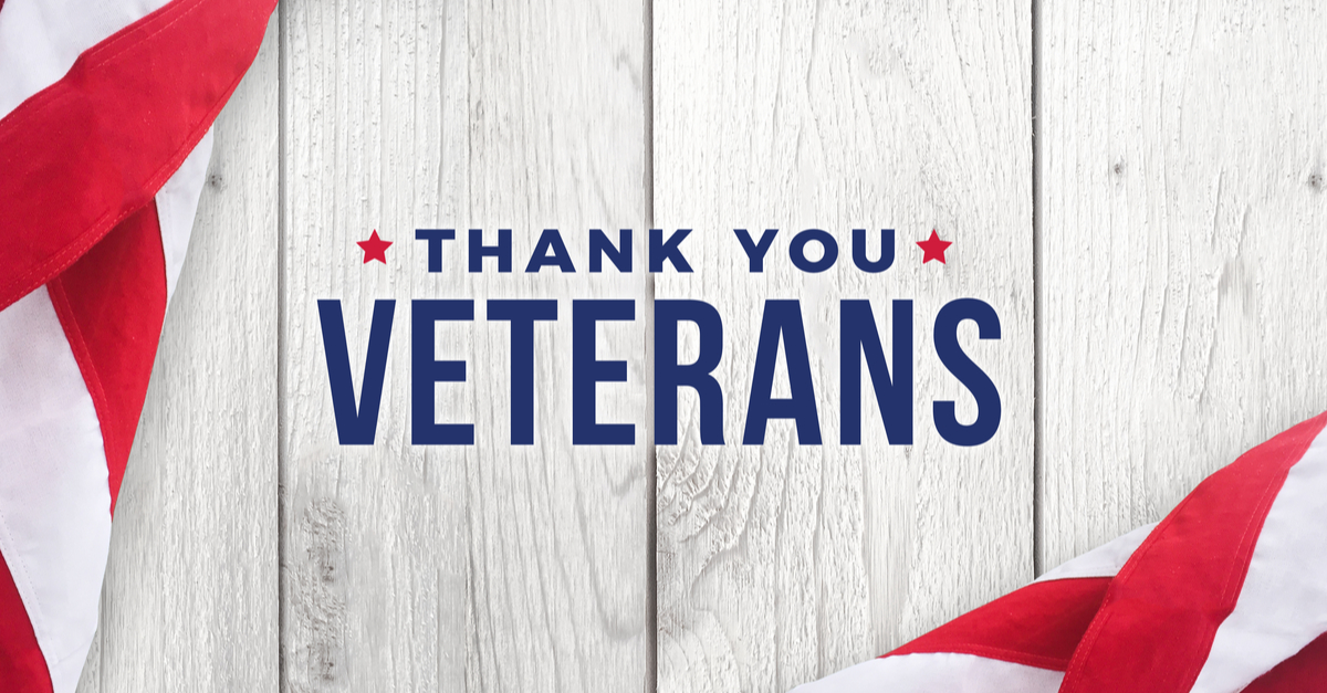 Happy Veterans Day! On this day, let’s honor those who have served and those who continue to serve our country.

Thank you, Veterans!