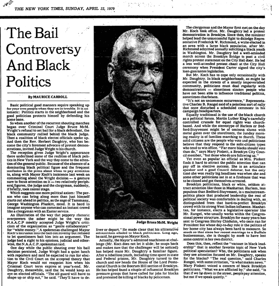 He entered law school after the war and went on to become a trailblazing champion for bail reform before it was really a thing. This NYT story from 1979 covered Dad's "refusal to set bail for a black defendant" - a decision that earned him the nickname, "Turn 'Em Loose, Bruce" 4/