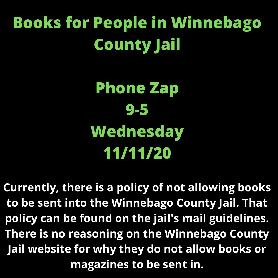 mutualaid815's tweet photo. Reminder we have a phone zap campaign today from 9am to 5pm CST. Please call and retweet! https://t.co/E8uIVkhXgt