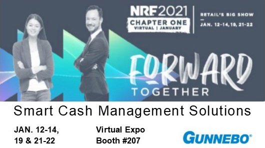 HamiltonSafeOH's tweet photo. Gunnebo Cash Management will be at the virtual NRF 2021: Retail's Big Show in January. Visit booth 207 to learn how cash automation is key to moving your business forward. https://t.co/pHAYZMOEjq https://t.co/YCjeBIDDne