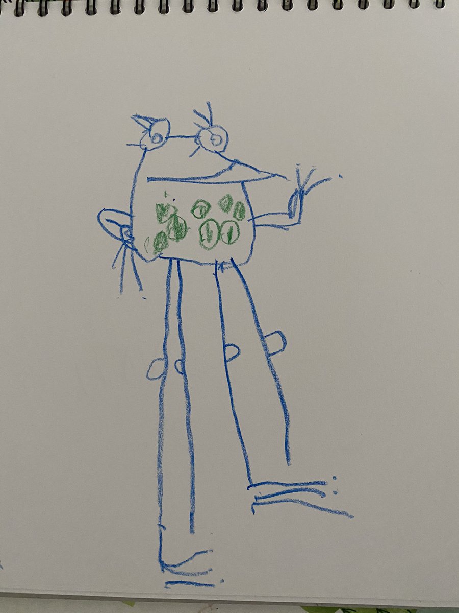 katedavies83's tweet photo. Thanks @_JimField Owen (age 4) enjoyed following your tutorial. I love his drawing of frog from ‘Oi Frog’ :) #drawingwithjimfield @MissDonovan13 https://t.co/1nOwthHQvv