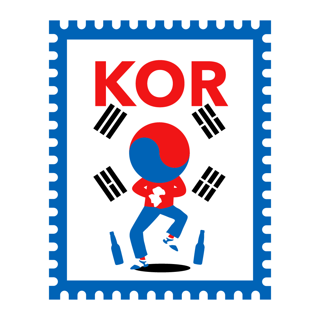 Here's our #sticker for South Korea. Have you tasted any South Korean beers? #pintplease #beerapp #countrysticker #SouthKorea