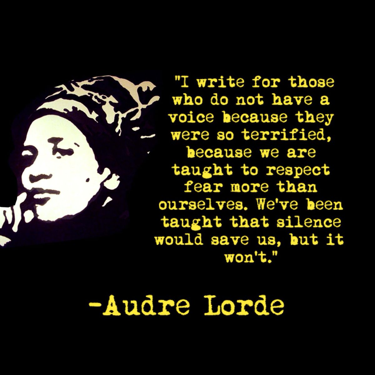 vineyardtheatre's tweet photo. #WednesdayWisdom #AudreLorde (Episode 1 of #LessonsInSurvivalVT) https://t.co/gmxHsVYl6J https://t.co/BbToMZketH