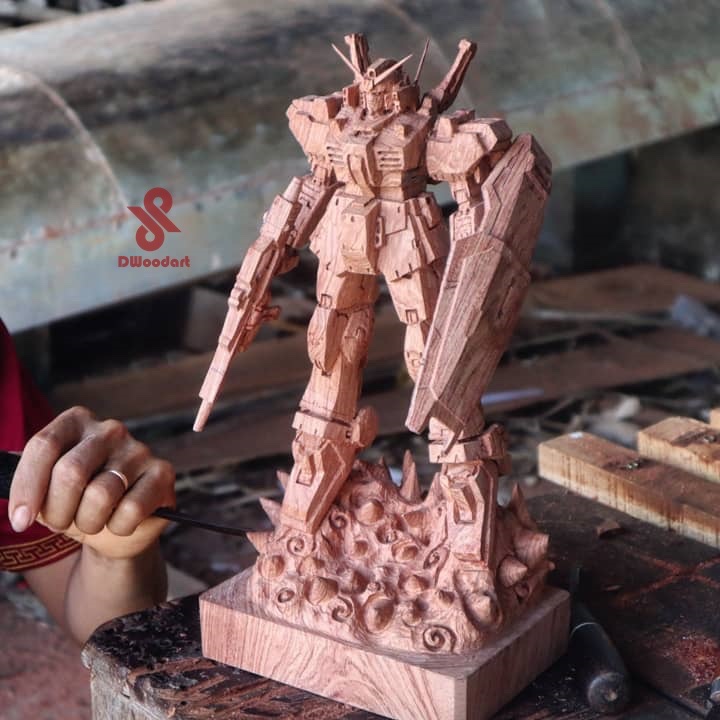 dwoodartstudio's tweet photo. Get your own #Gundam sculpture NOW by sending us a message or check out our website at dwoodartstudio. com! #art #robot #woodworking #sculpture #anime #manga https://t.co/NNAGXBP9S1