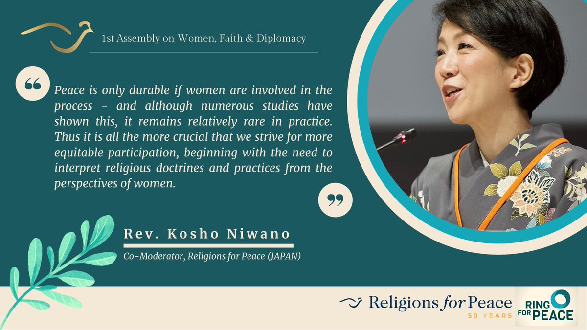 The  @religions4peace 1st Assembly on Women, Faith & Diplomacy has brought together some of the World's finest Women Voices. Here's what they said on the various topics of Women Inclusion on Religion, Peace & Security. 1/9 #RfPWomenFaithDiplomacy  #FaithInspiresPeace  #RfPYouth
