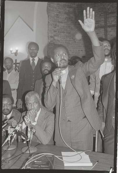 Here is Rev. Herbert Daughtry defending my dad (seated 2nd from left) and his bail policies at a press conference in Brooklyn in 1979 after the NYPD police union came after him - the same man who fought for their freedom in WWII. This is America. Happy  #VeteransDay2020 5/5
