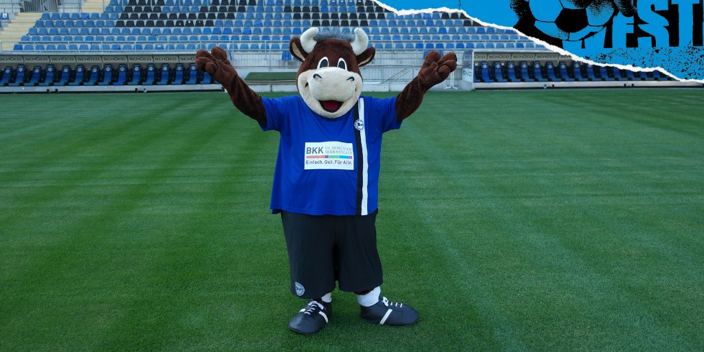 9. Our mascot is a bull called „Lohmann“. It shares its name with farmer Lohmann, who once leased the terrain to Arminia Bielefeld where we nowadays hold our homematches at.
