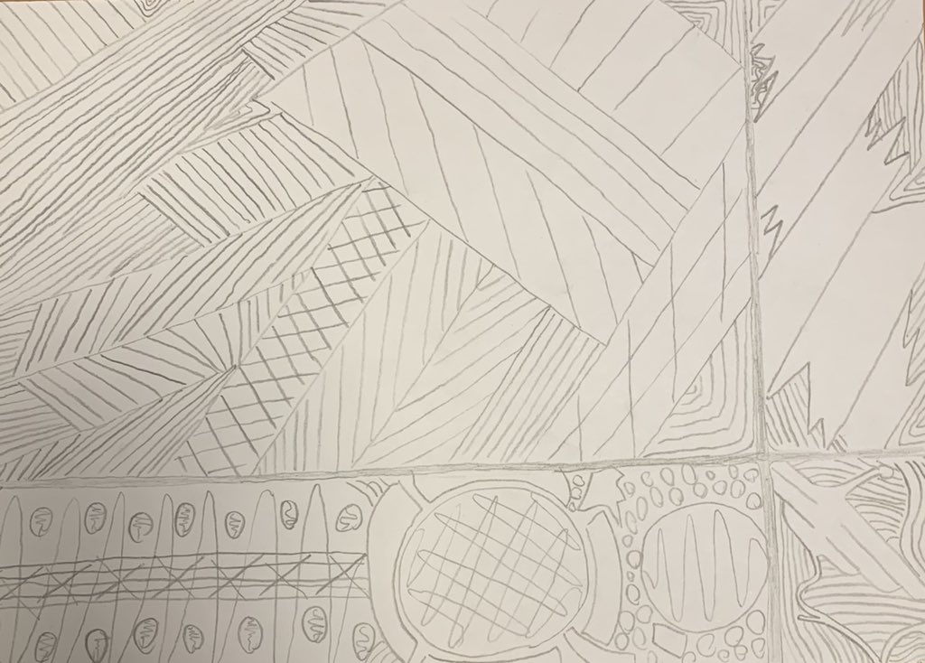 Some beautiful patterns and shapes being created and explored by an S1 class who were inspired by <a href="/bridgetrileyart/">Bridget Riley</a> and Sarah Morris. 🎨 ✨ 

#art #pattern #shape #line #organic #geometric