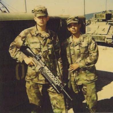 Soldiers once, and young. My first Army roommate. Daniel Luna, a fellow Texan. Basic, first unit, Bosnia, we did it all together...and in the same platoon always. “Bulldog” wasn’t scared of anything. He was scary quiet, but loyal as they come!