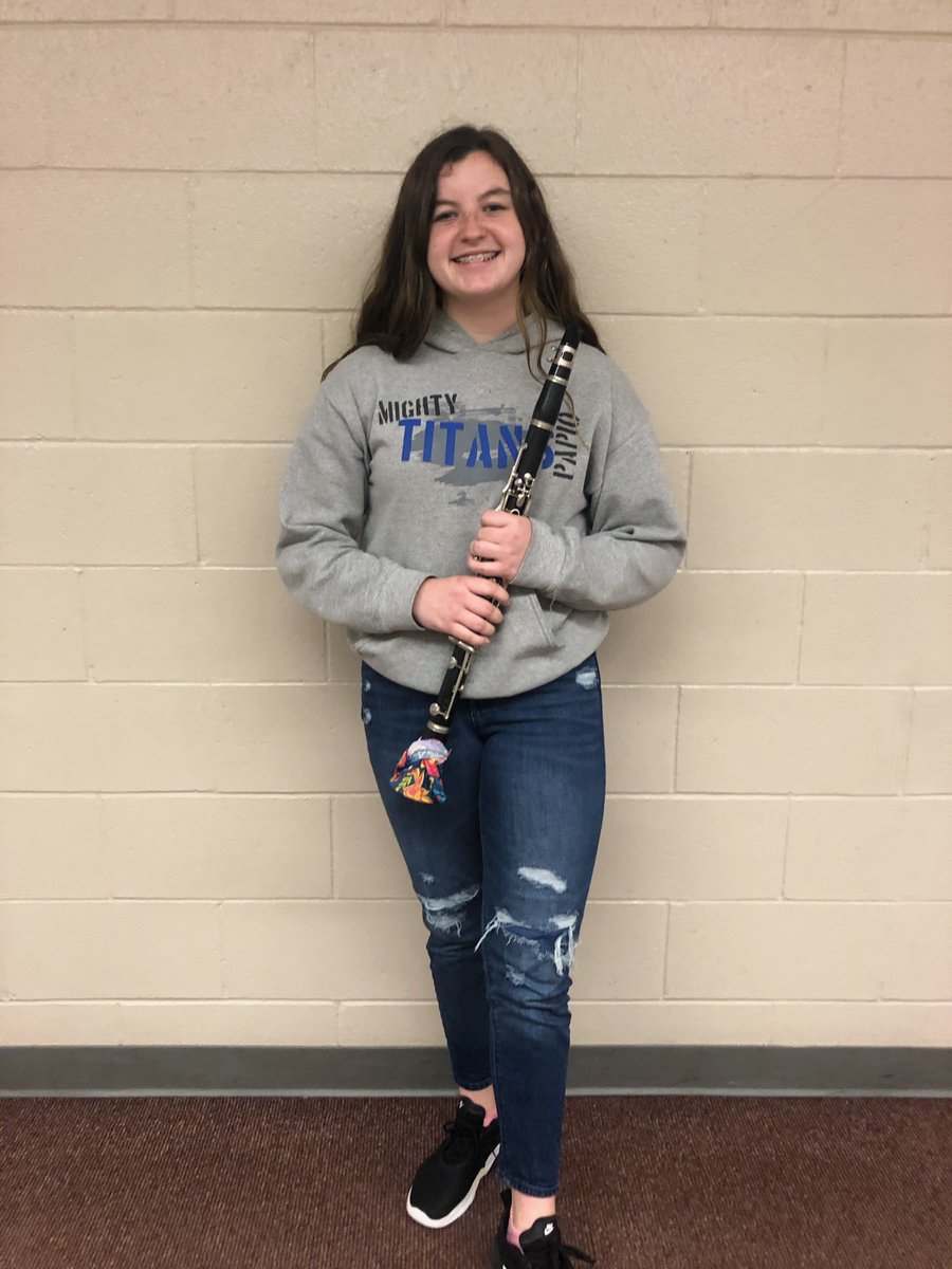 PMS_Titans's tweet photo. Congratulations to Sophia Comcowich on being selected to the Nebraska 8th Grade All-State Band!  She was selected from among hundreds of students and recognized as being an outstanding musician.  Way to go, Sophia!  #beknownforgreatness https://t.co/pCJRdIY8gN