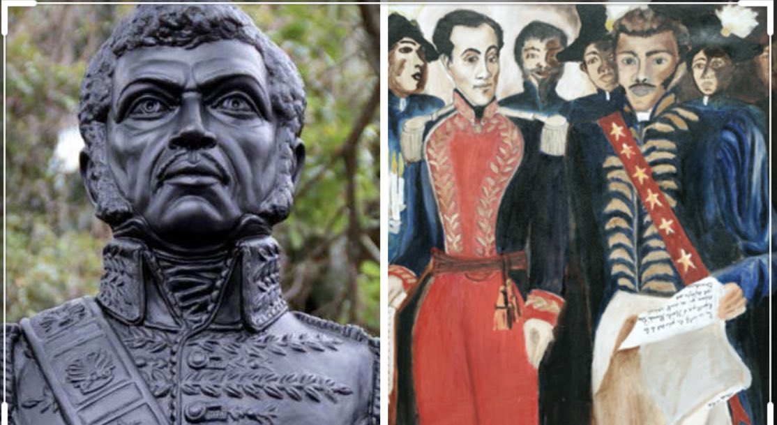 Ainsi on le retrouve principalement en Colombie (deux statues) à Bogotá et à Calí, en Équateur à Quito, en Argentine à Buenos Aires et à Cuba à Santiago.