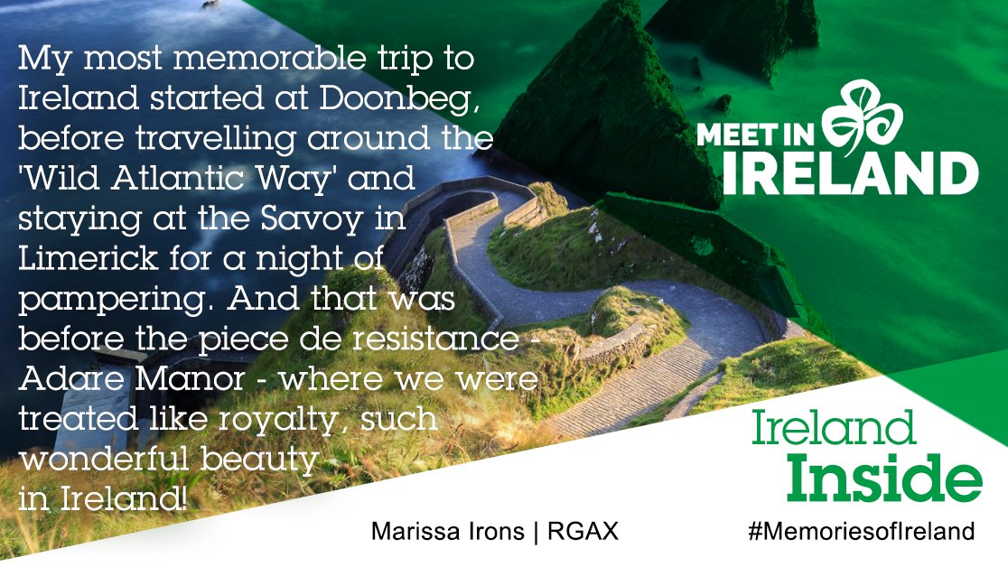 MeetInIreland's tweet image. Thank you @irons_m from @RGAXGlobal for sharing your #MemoriesofIreland with us. The @Shannon_Region boasts spectacular scenery and world-class properties. We would love to hear from any other #UKEventprofs who would care to share their #MemoriesofIreland. #IrelandInside