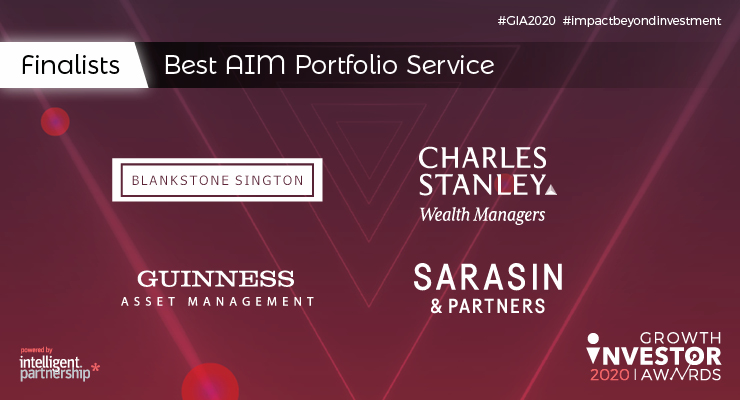 Congratulations to all the companies who made it to the final round of Best AIM Portfolio Service: Blankstone Sington <a href="/_CharlesStanley/">Charles Stanley Wealth Managers</a> @GuinnessAM <a href="/sarasinpartners/">Sarasin & Partners</a> 🏆👏👏 #GIAwards2020 #impactbeyondinvestment #SME