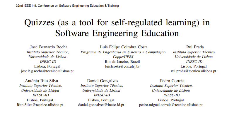 GAIPSLab's tweet photo. How are quizzes used in Software Engineering Education? #NewPublication at @CSEETconf on a systematic review that examines how #quizzes are used in #SoftwareEngineeringEducation in relation to the #SelfRegulation of Learning.
https://t.co/5sAo1oaPcz https://t.co/OLivOhlmrp