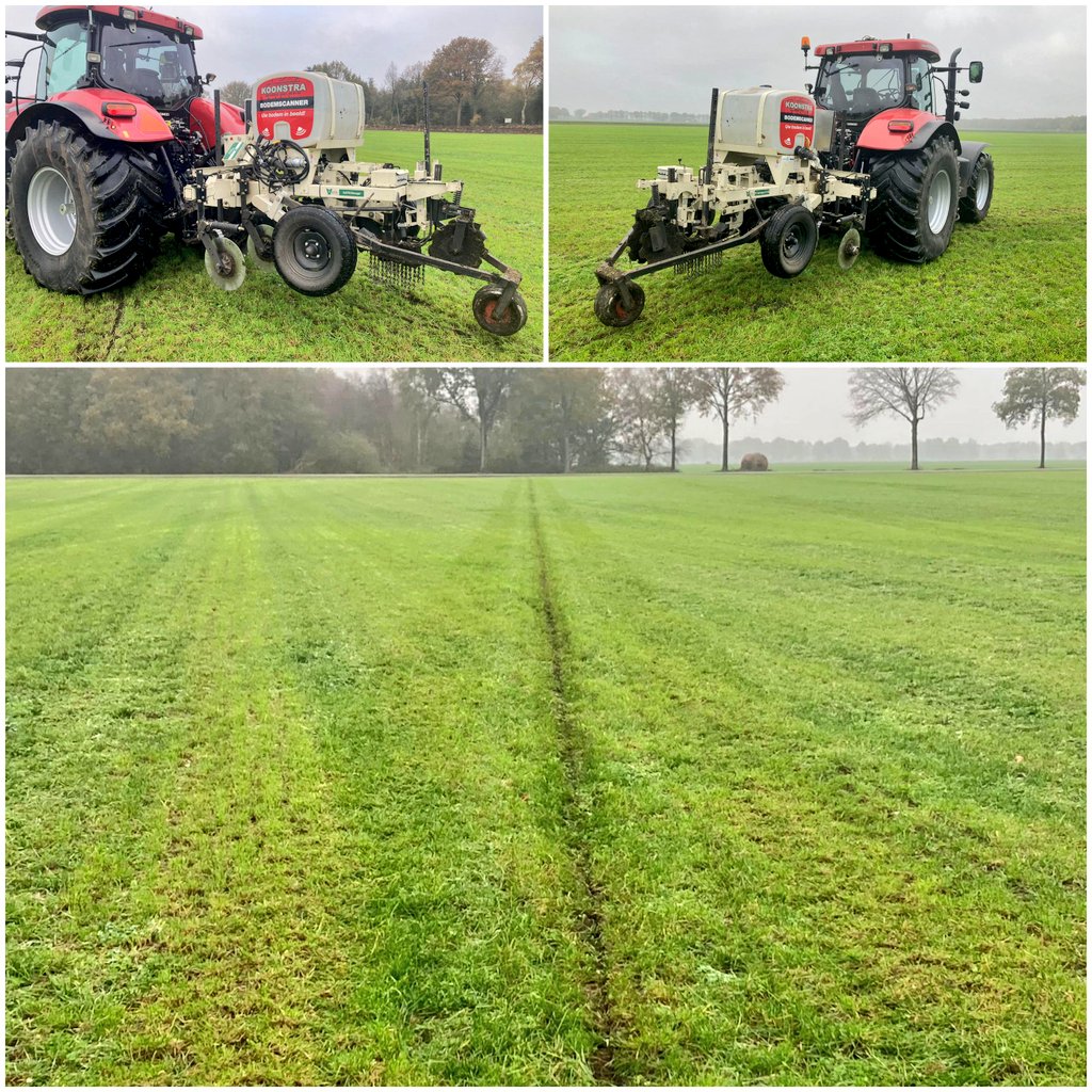 LbThijssen's tweet photo. Collega loonbedrijf @Koonstra_eu scant in opdracht van ons loonbedrijf bij een drietal melkveehouders het grasland. @cumela @VerisTech #melkveehouderij #meermetminder  #precisielandbouw #precisiebemesting @albertlensing @wecodehondsrug https://t.co/MrwdzpFWF4