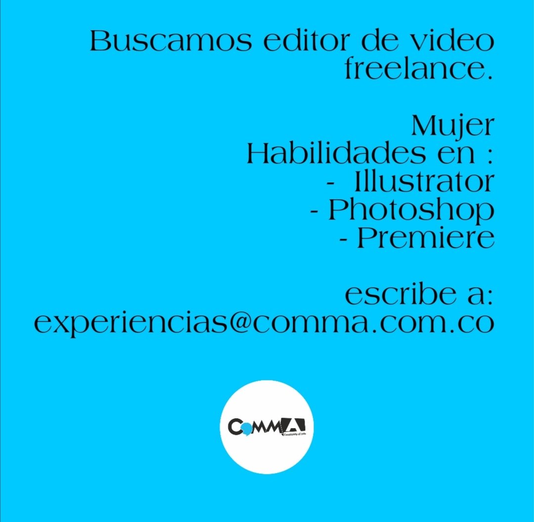 CommaColombia's tweet photo. #oportunidad #TrabajoSiHay https://t.co/2i7XwFjJYW