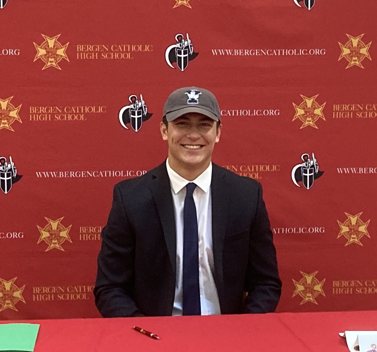 BCLaxClub's tweet photo. It’s official, congrats Michael Garchitorena @mikeygarch on signing your NLI with Yale! @YaleLacrosse @njriotlacrosse https://t.co/7cZqrLzV2P