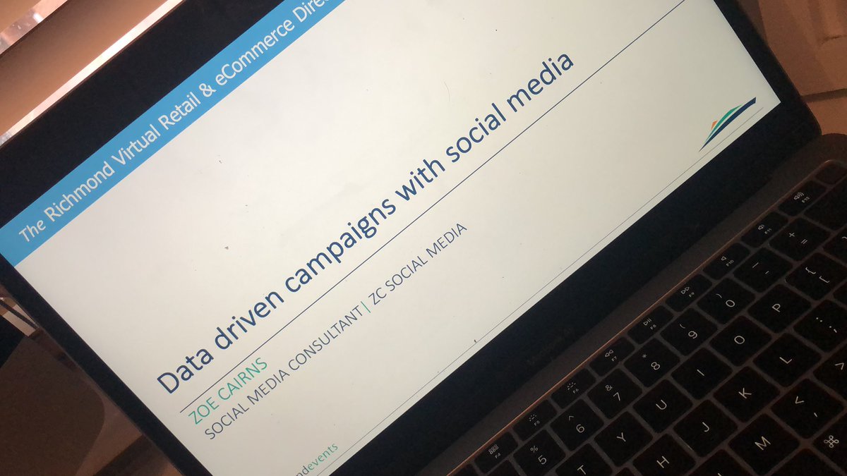 zoe_cairns's tweet photo. I’m looking forward to speaking at the @richmondevents @TheRetailForum this afternoon about Data Driven #SocialMedia Campaigns 😊 #RET20 https://t.co/MhW9RRSwF0
