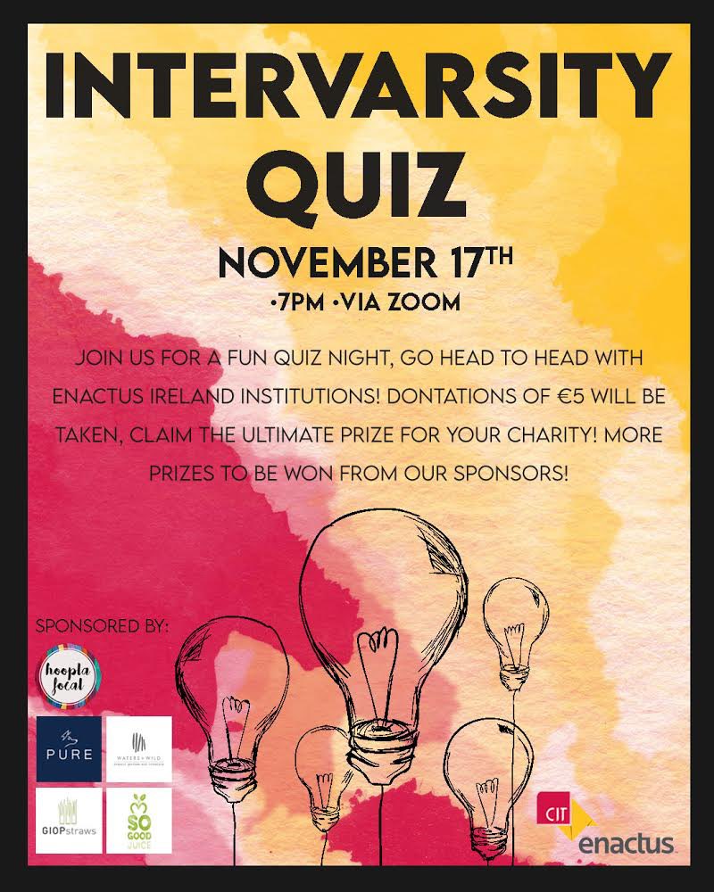 Enactus_MTU's tweet photo. Our next event will be big‼️ Join us for a fun quiz night on zoom. Tuesday, Nov 17th. 7pm 📚🎉
Registration link: https://t.co/WUbXhDMlUd

Link to donate: https://t.co/5fOS2chnHm https://t.co/hzUkZX4WiL