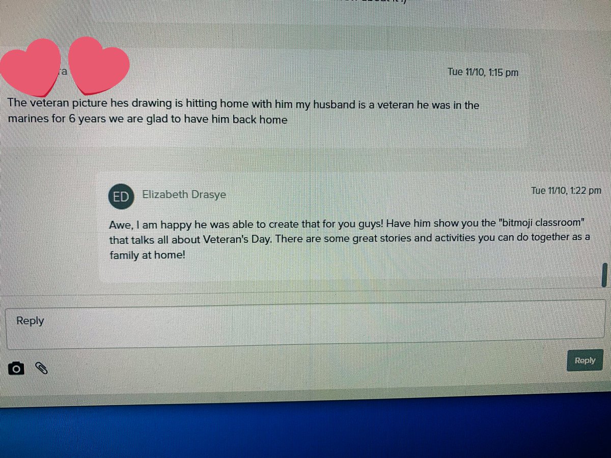 Thank you to this amazing parent for reminding me why I teach these meaningful lessons each day. #veteransday #USA #itmatters #BCSDEaglePride