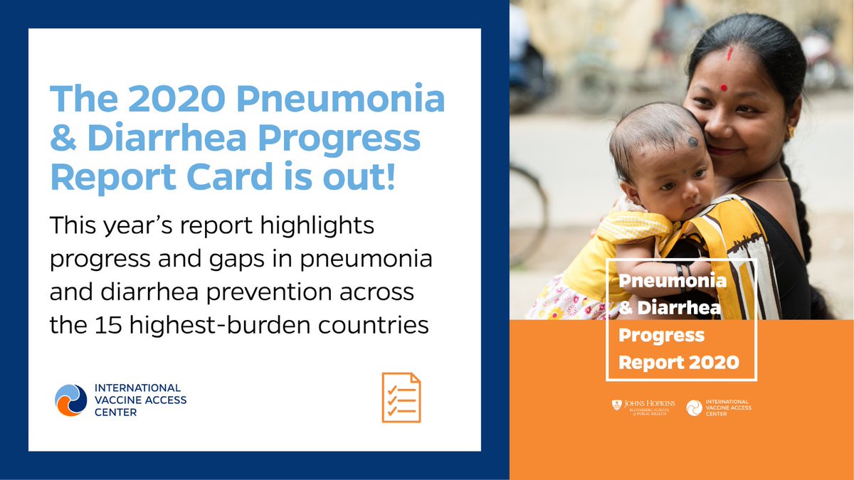 IVACtweets's tweet photo. ๐ขThe new 2020 Pneumonia & Diarrhea Progress Report is here! This report scores 15 countries on progress towards #GAPPD targets, highlighting gaps in prevention and treatment. #PDPR2020 #StopPneumonia #WorldPneumoniaDay
https://t.co/gHXYA8x3gu https://t.co/uFf9w242HD