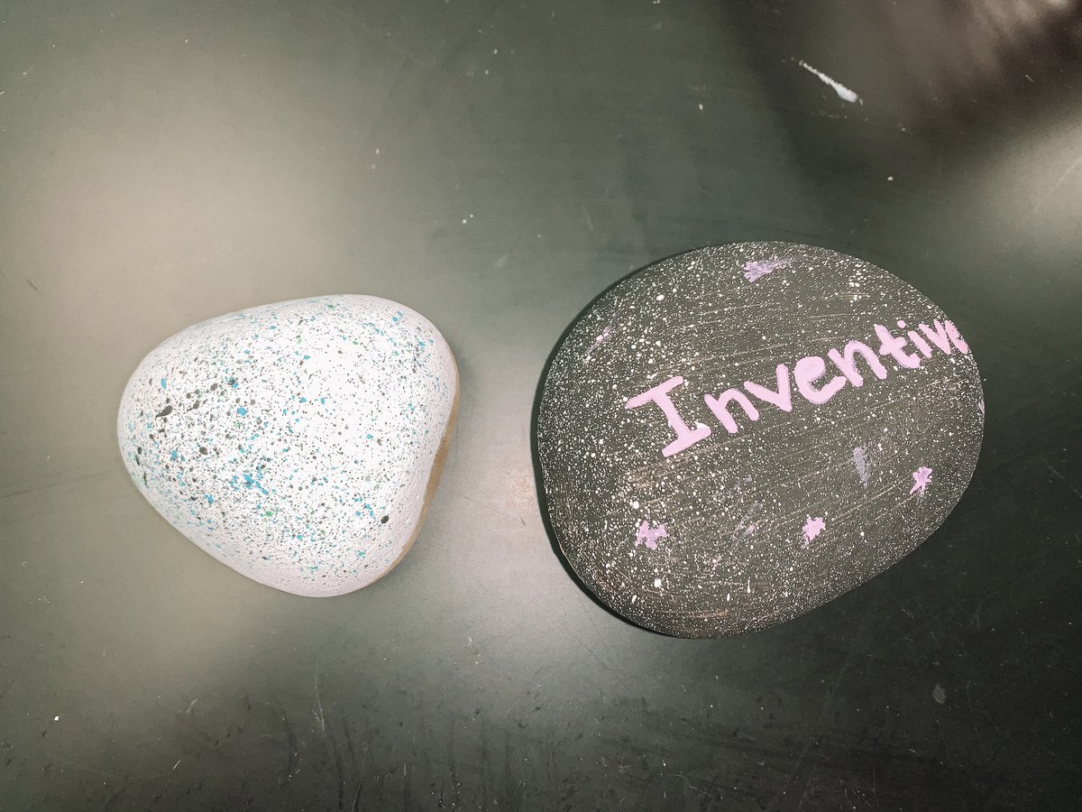 ⚡️DAY 9 OF GRATITUDE SNAPS⚡️ Today i’m so greatful for my wonderful Leadership class and teacher. Today we painted rocks ab what makes you unique &amp; it’s a great mental break &amp; rlly relaxing🌙☂️ #gratitudevp <a href="/RobardsVPHS/">Gerrie Robards</a>