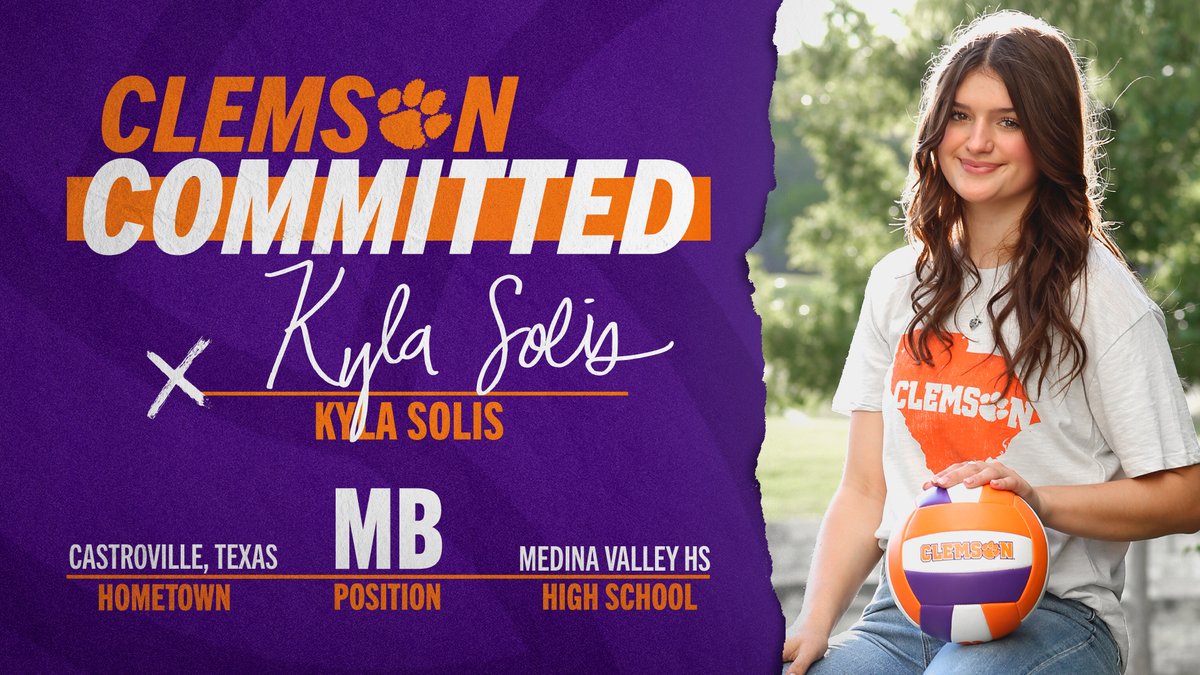 A physical 6-3 middle from Texas, yes please 💪🤩

✍️ Kyla Solis is CLEMSON COMMITTED 🐾