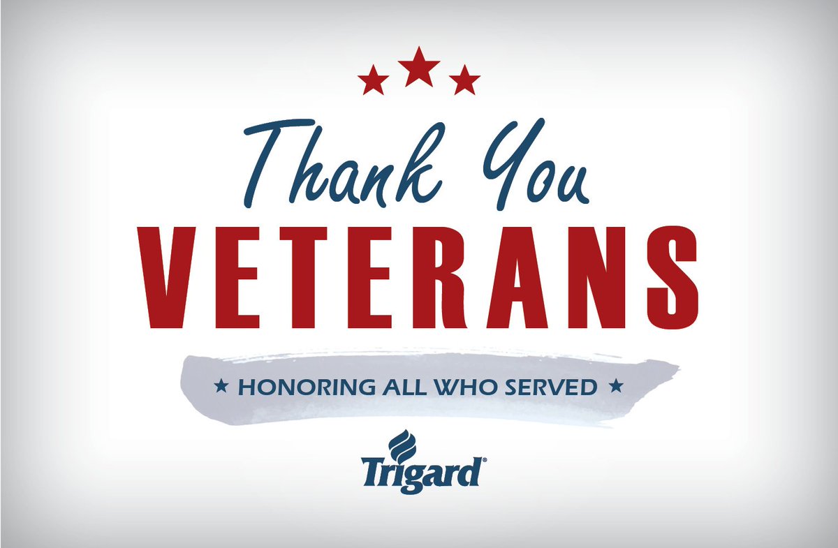 Trigard's tweet photo. Join us as we take today to honor veterans who have sacrificed for our country. We appreciate your service! https://t.co/AGfCcvKapF