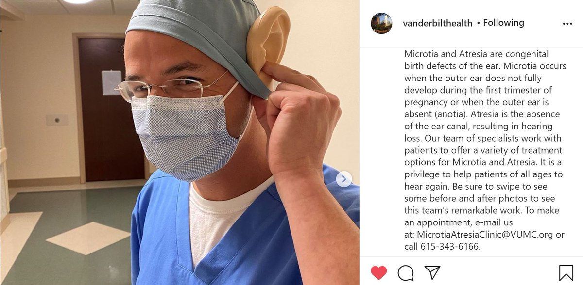 VanderbiltENT's tweet photo. In case you missed it: @VUMChealth shared information about our Microtia Atresia Clinic over on their Instagram page this past Monday, which was #MicrotiaAwarenessDay. See all the pictures here: https://t.co/KpGjgQ09UH and the picture below for the clinic's contact info! https://t.co/ZnTxzmVdgx