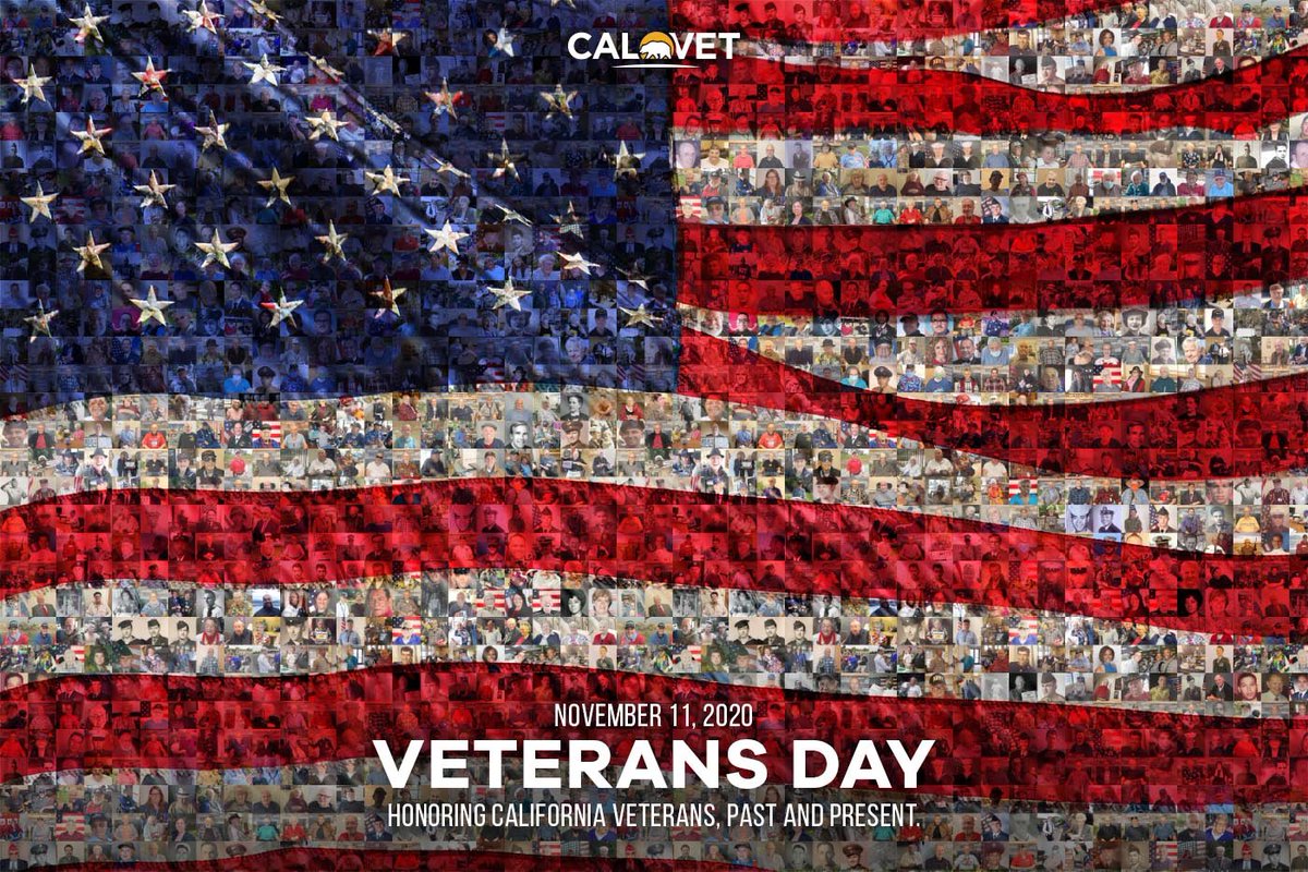 CAgovernor's tweet photo. On #VeteransDay we recognize the personal sacrifices American heroes have made to defend our Constitution and the freedoms it guarantees, but also to recognize the enduring respect they deserve every day. https://t.co/hA7ltf59tF  #CaliforniaForAll https://t.co/nkcKJN5yDC