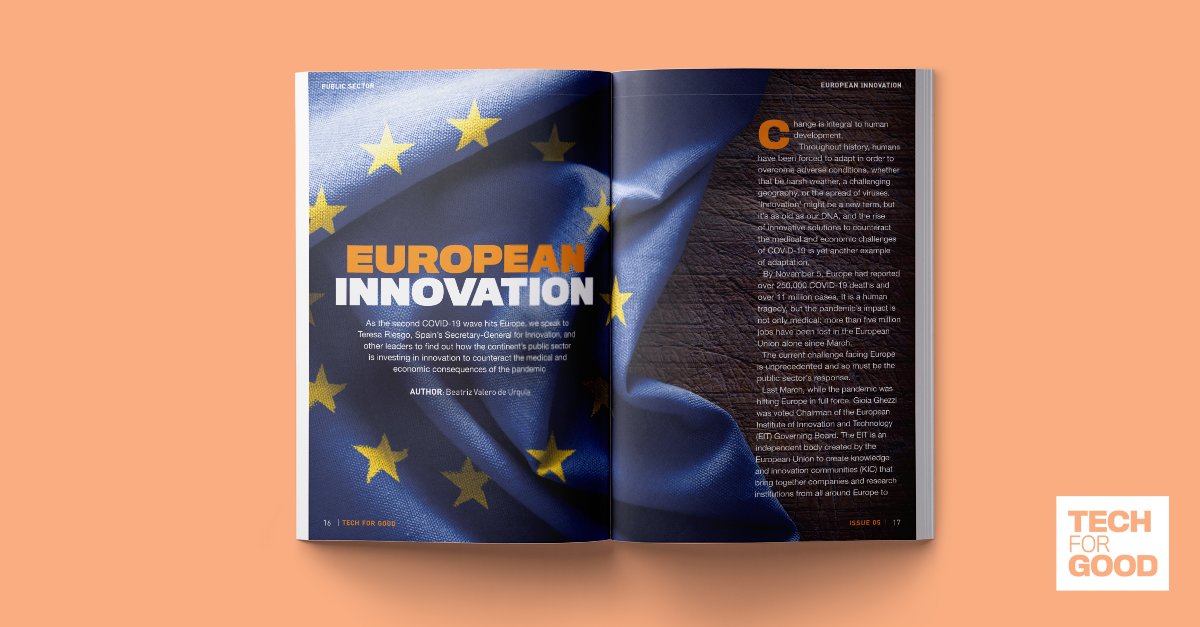 COVID-19: Europe bets on innovation We speak to  @TeresaRiesgo, and other leaders to find out how the continent’s public sector is investing in innovation to counteract the medical and economic consequences of the pandemic:  https://bit.ly/3ndcFOZ 
