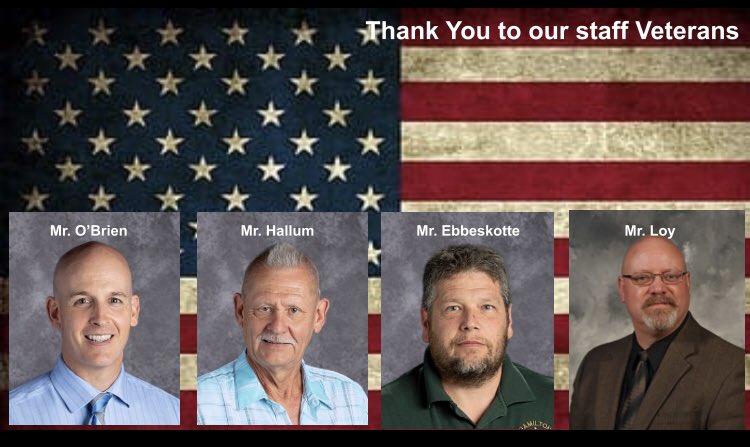 RLanthornHTHS's tweet photo. Happy Veteran’s Day to our HTHS Ranger Family who proudly served our country. And to all those in our community and throughout our great country, we thank you for bravely doing what you were called to do so we can safely do what we are free to do. Go Rangers! https://t.co/qKTTHyboOP