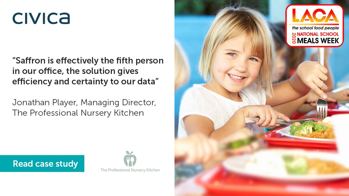 This #NSMW2020 , we are continuing to help The Professional Nursery Kitchen provide 3000 quality meals every day. Find out how we support them to provide healthy, nutritious meals to children in childcare settings here - civica.com/en-gb/case-stu… 
<a href="/LACA_UK/">LACA</a>  #tasteforyourself