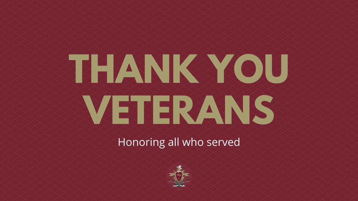 Today is Veterans Day and Canadian Remembrance Day. Pi Kappa Alpha is grateful for the brave men and women who have selflessly served their country.