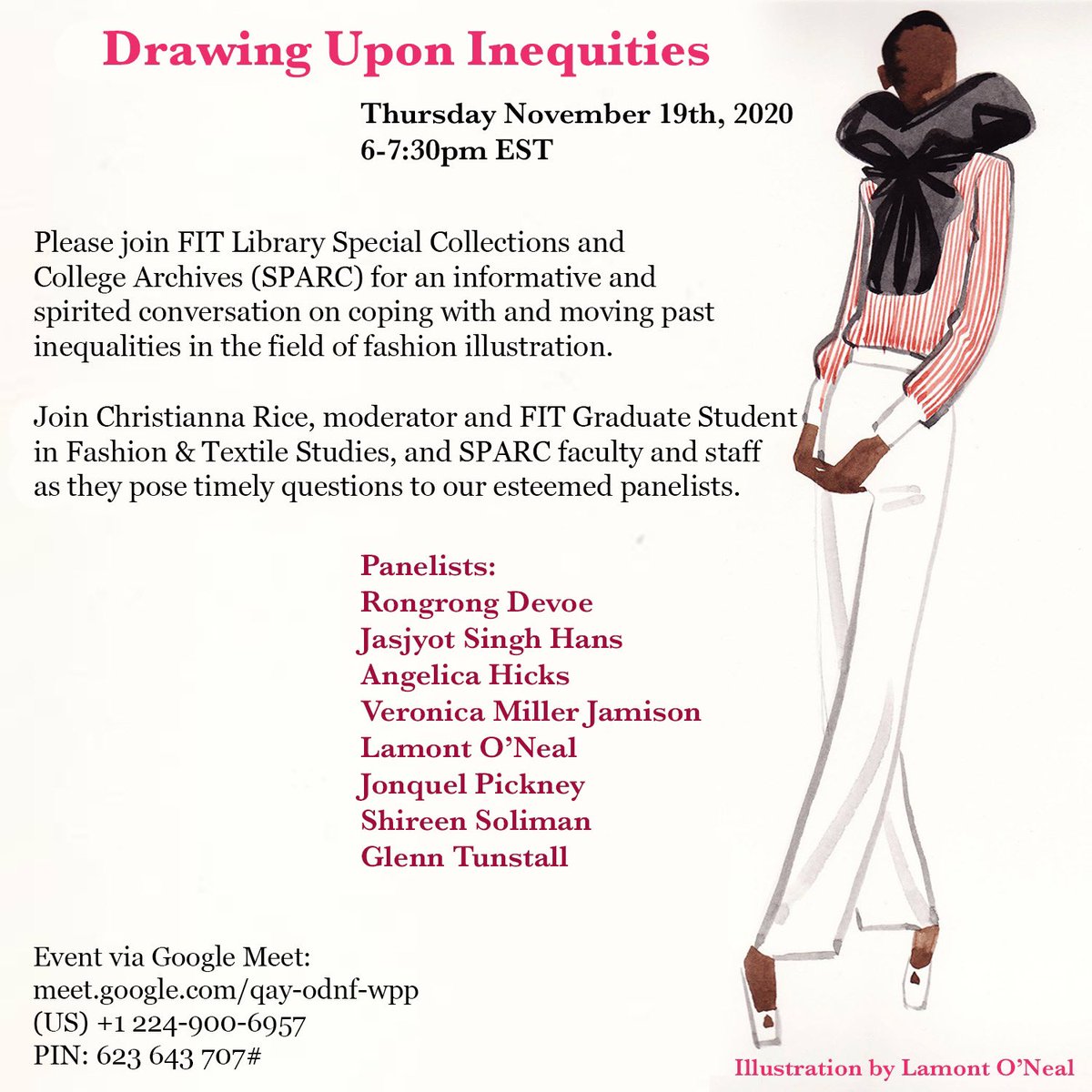 Join us on Thursday November 19th for “Drawing Upon Inequities” panel discussion via Google Meet!