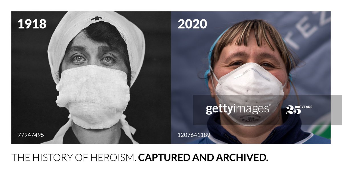 In February 1918, the Spanish flu struck, eventually becoming the deadliest pandemic in human history with an estimated 17-50 million deaths. Doctors, nurses, and those in the medical field bravely fought the virus on the front lines. (1/3)
gettyimages.com/editorial-imag…